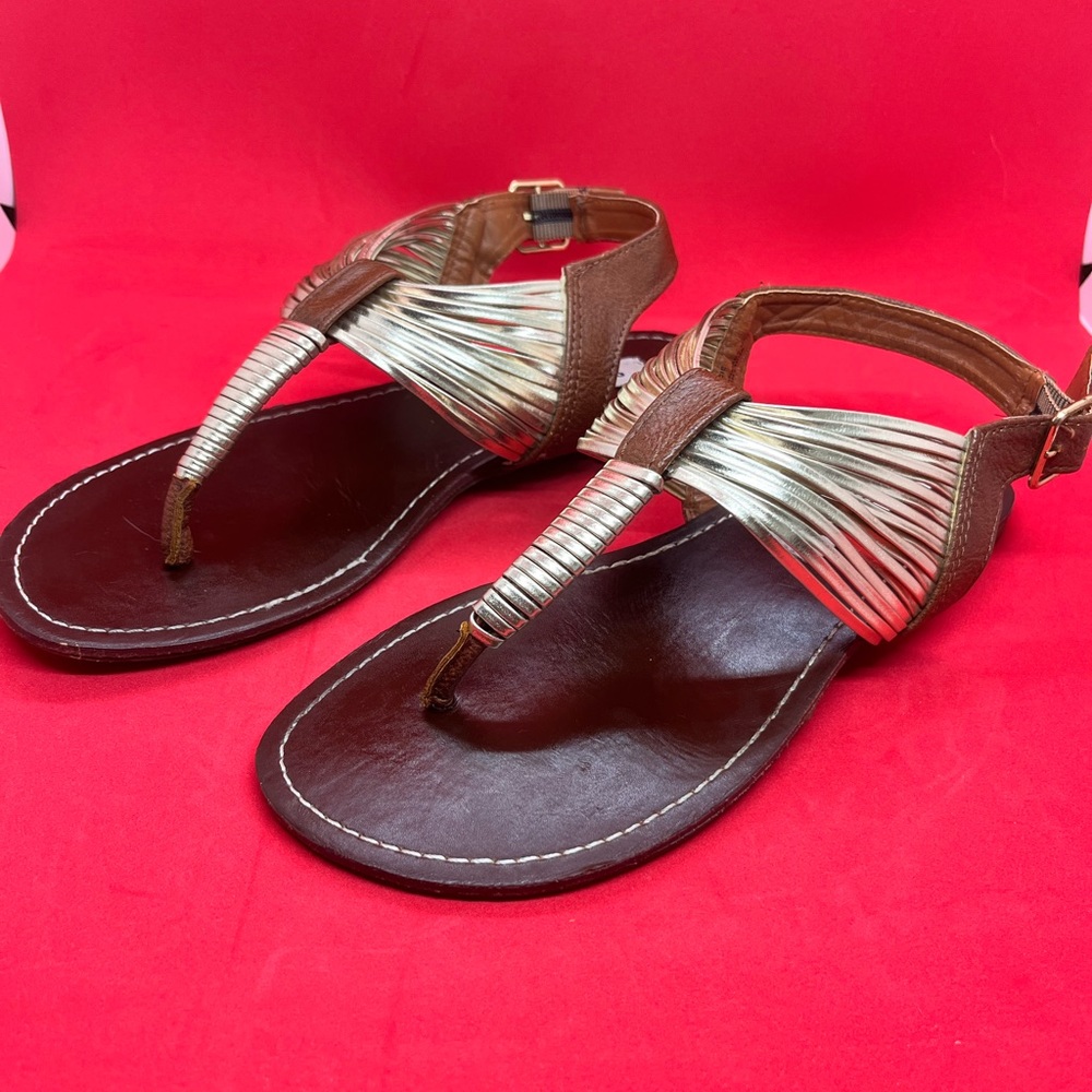 Steve Madden Gold Strappy Sandals